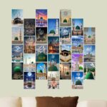 Decor Villa Islamic Wall Posters Set of 27 (4x6 Inch) | Mecca Madina Kaaba Mosque HD Printed Mini Wall Art for Home, Office & Prayer Room Decoration | Islamic Calligraphy Religious Wall Decor Photo Prints (Unframed) - Image 3