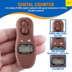 Karomouj KMA663 Digital Finger Counter – 5-Digit LCD Hand Tally Counter with Beep After 100 Counts – Jap Mala Counter for Meditation, Mantra Chanting, Games & Activities (Matt Brown, Pack of 1) - Image 4