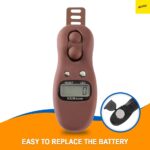Karomouj KMA663 Digital Finger Counter – 5-Digit LCD Hand Tally Counter with Beep After 100 Counts – Jap Mala Counter for Meditation, Mantra Chanting, Games & Activities (Matt Brown, Pack of 1) - Image 5