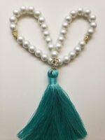 Glossy - 8 MM Fresh Water Pearl Beads Tasbih Islamic Salah for Prayer 33 Beads Tasbeeh Salat Prayer for Muslims for Daily Prayer, Ramadan Eid Gift, Muslim jap mala Meditation Misbaha - Image 3