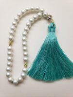 Glossy - 8 MM Fresh Water Pearl Beads Tasbih Islamic Salah for Prayer 33 Beads Tasbeeh Salat Prayer for Muslims for Daily Prayer, Ramadan Eid Gift, Muslim jap mala Meditation Misbaha - Image 5
