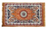 COZY FURNISH Velvet Pooja Asan Mat - Size 28 X 48(Inches) 71X121(Cm) 2X4(Feet) Bed Side Runner,Floor Mat, Floor Rug, Pack Of 1 Velvet Asan (Golden, Rectangular) - Image 4