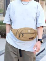 NFI essentials Waist Bag for Men & Women Multipurpose Large Fanny Pack for Hiking Travel Camping Running Sports Outdoors Canvas Belt Bag with Adjustable Strap - Image 6