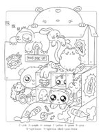 Cute Kawaii Color by Number (Dover Kids Coloring Books) - Image 6