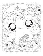Cute Kawaii Color by Number (Dover Kids Coloring Books) - Image 10