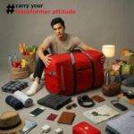 Harissons Polyester 27 Cms 97 litres Holdall Foldable Travel Duffel Bag for Men & Women | 2 Wheels Cabin Luggage with Water Resistance & Shoulder Straps (Blue) - Image 3