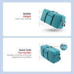 Harissons Polyester 27 Cms 97 litres Holdall Foldable Travel Duffel Bag for Men & Women | 2 Wheels Cabin Luggage with Water Resistance & Shoulder Straps (Blue) - Image 5