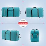 Harissons Polyester 27 Cms 97 litres Holdall Foldable Travel Duffel Bag for Men & Women | 2 Wheels Cabin Luggage with Water Resistance & Shoulder Straps (Blue) - Image 9
