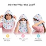 Cotton Sun Protection Scarf for Women & Girls Anti Tan UV Face Cover Bike Riding Driving Summer Breathable Head Wrap Hijab Style Lightweight Dust Shield Soft Stylish Floral Print White - Image 6