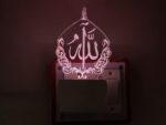 Sky Mart Islamic Design Acrylic 3D Optical Illusion Night Lamp, RGB 7 Colors Auto Colour Changing LED Plug and Play Night Light, Office Day Light, for Home and Office Use, Best for Gift, Multicolour - Image 3