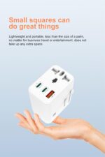 INICIO 65W Universal Travel Charger, 2*Type C 1*USB 1*AC Socket, Works Worldwide EU,UK,USA,AUS International Plug Adapter for MacBook Pro Air iPhone 16 15 14 iPad Galaxy S25 S24 Ultra Android etc - Image 6