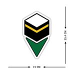 woopme ® Qibla Compass Arrow Direction Praying Sticker for Wall Floor Decoration Prayer Room L x H 15 x 25.4 Cms - Image 5