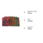 RED CRUSH Plastic Chatai Floor Mat (Multi Color, 4x6 feet), Rectangular - Image 4
