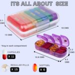 POPCUBE Premium Medicine organizer Box- Waterproof Weekly Medicine organizer- Medicine Box for home, 7 days tablet organizer For Home-Large Pill Organizer Box Case (Transparent, 4 Compartment) - Image 3