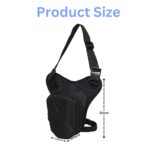 UniGear Hard Shell Unisex Waist Bag, Thigh Bag, Multipurpose Utility Waist Pouch, Cross Body, Strap to Leg Or Hip for Motorcycling, Outdoor, Hiking, for Adventure & Travel (Small, Black) - Image 6