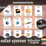 Malayalam English Bilingual Flash Cards | Montessori Cards | Laminated Flash Cards | Early Education (Solar Systems 12 Cards) - Image 6
