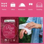Rose Refreshing Wet Wipes for Face & Hand – Individually Wrapped | Soft Facial Wipes for Men & Women | Wet Wipes for Face Cleaning & Daily Use | Wipes (50 Count) - Image 4