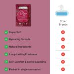 Rose Refreshing Wet Wipes for Face & Hand – Individually Wrapped | Soft Facial Wipes for Men & Women | Wet Wipes for Face Cleaning & Daily Use | Wipes (50 Count) - Image 5