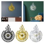 Modern Muslim Wall Clock Islamic Eid Al-Fitr for Home Kitchen Black - Image 7