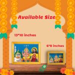Paljii Frames Interfaith Unity Frame – Allah, Lord Ganesh & Jesus | Wooden Gold Frame | Matt Laminated Print (6×8 & 13×10) - Image 4