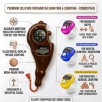 Digital Tally Counter & Wooden Mantra Jaap Machine Combo | 1 Handheld Clicker with Compass + 3 Finger Ring Counters (Transparent Straps) for Tasbih, Pooja, Meditation & General Counting - Image 3