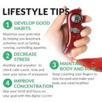 Digital Tally Counter & Wooden Mantra Jaap Machine Combo | 1 Handheld Clicker with Compass + 3 Finger Ring Counters (Transparent Straps) for Tasbih, Pooja, Meditation & General Counting - Image 8