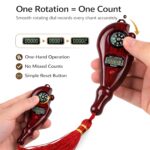 Digital Tally Counter & Wooden Mantra Jaap Machine Combo | 1 Handheld Clicker with Compass + 3 Finger Ring Counters (Transparent Straps) for Tasbih, Pooja, Meditation & General Counting - Image 9