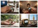 Digital Tasbeeh Counter Ring with Prayer Reminder, Silent Vibration Zikr Ring, Waterproof Finger Counter for Workplace, Travel, Meditation, Pack of 5 - Image 3