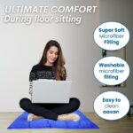 Wasable Pooja Aasan for Home/Ghar Mandir | Floor Sitting Mat for Katha, Havan, Prayer, Yoga, Dinner Long Time Comfort for Shaadi | Super Soft & Microfiber Feeling | 29"x29" - Image 4