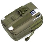 Multi-Purpose Water Resistant Poly Tool Holder EDC Pouch Camo Bag Military Nylon Utility Tactical Waist Pack Camping Army Pouch (Green) - Image 3