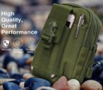 Multi-Purpose Water Resistant Poly Tool Holder EDC Pouch Camo Bag Military Nylon Utility Tactical Waist Pack Camping Army Pouch (Green) - Image 6