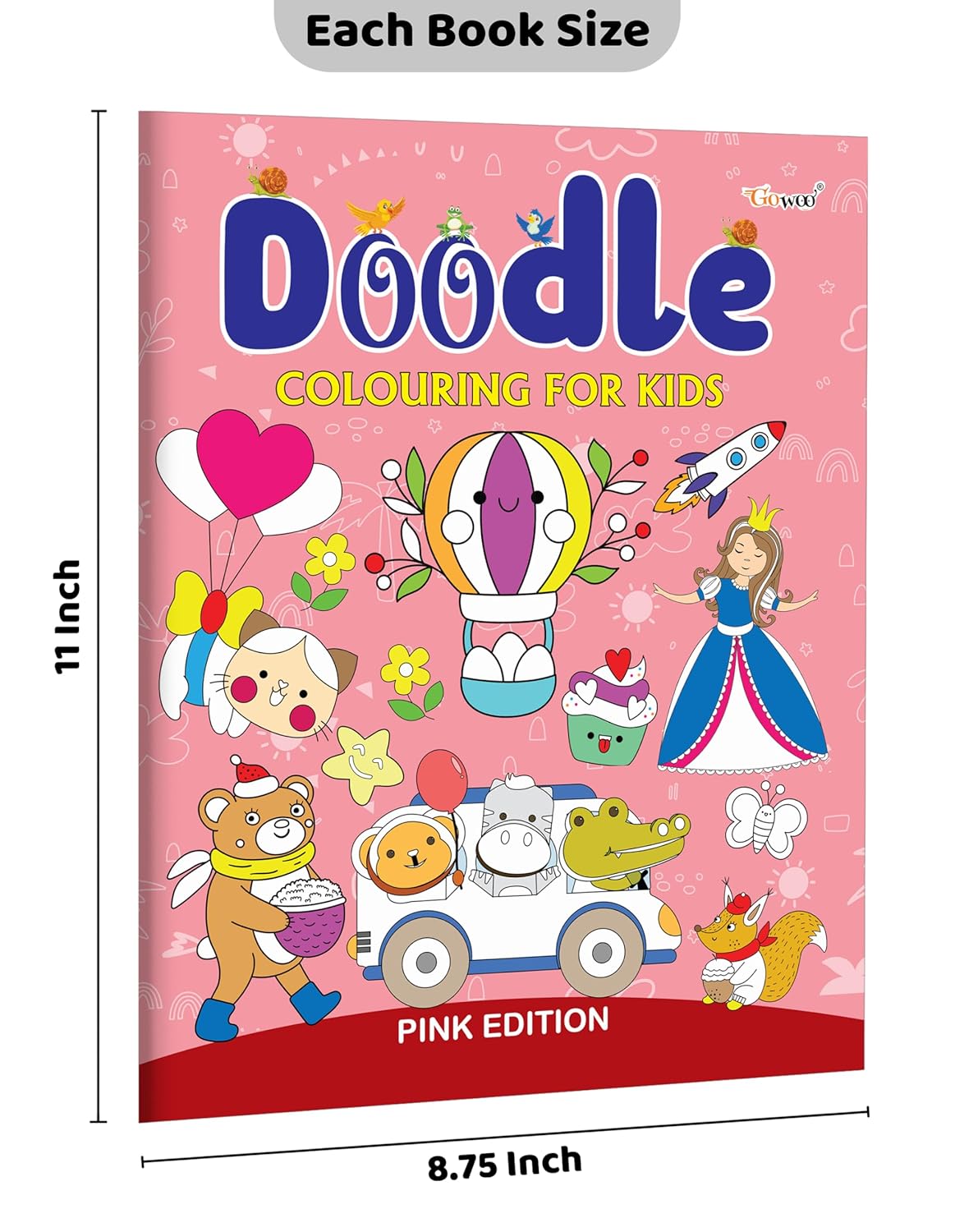 Doodle Colouring for kids - Pink Edition : Toddler coloring book, Children's coloring book, Preschool coloring book, Kids art coloring book - Image 3