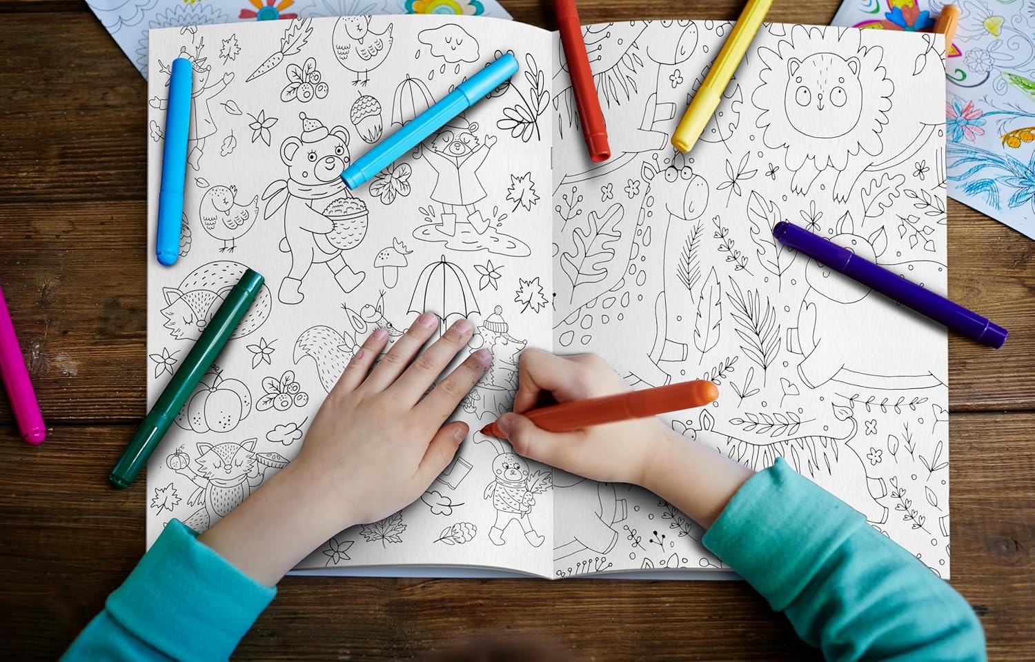 Doodle Colouring for kids - Pink Edition : Toddler coloring book, Children's coloring book, Preschool coloring book, Kids art coloring book - Image 6