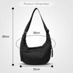 Travel Crossbody Crescent Bag for Women - Moon Shape Sling Bag with Zipper, Lightweight Shoulder Purse, Unisex Chest & Waist Bag for Travel, Daily Use & Outdoor - Image 6