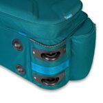 M MEDLER Derben Nylon 55 Litres Waterproof Strolley Duffle Bag- 2 Wheels - Luggage Bag (Turquoise), Inline_Skate_Wheel - Image 5