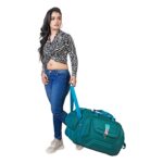 M MEDLER Derben Nylon 55 Litres Waterproof Strolley Duffle Bag- 2 Wheels - Luggage Bag (Turquoise), Inline_Skate_Wheel - Image 6