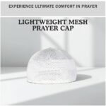 Islamic Prayer Kufi Muslim Cap for Men and Boys, White, Namaz Topi, Combo Pack(White) - Image 3
