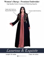 Burqa for women embroidery burkha with Dupatta suitable up to 65kg body weight. - Image 4