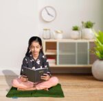 NEXTGO Floor Mat Puja Aasan 2Feet x 2Feet | Velvet Makhmal Fabric Microfiber Filling Floor Aasan for Dinner, Puja, Meditation, Garden, Yoga Mat for Home Office Ghar | Pack of 1 English Green - Image 4