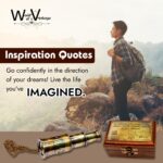 Personalized Brass Telescope with Wooden Box - 5 Inch, 5X Zoom | Free Customizable with Personal Message & Attached Chain for Enhanced Grip | Personalized Gift | Inspiration Quotes - Image 6