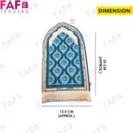 FAF Girl & Boy Velvet Prayer Mat | Children janamaz Prayer Rug for Kids (Upto 3 Years) | Soft Thick Namaz Mat, Portable Travel Janemaaz | Mussalla for Home, Mosque & Ramzan, Hajj and Umrah (Blue) - Image 3