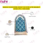 FAF Girl & Boy Velvet Prayer Mat | Children janamaz Prayer Rug for Kids (Upto 3 Years) | Soft Thick Namaz Mat, Portable Travel Janemaaz | Mussalla for Home, Mosque & Ramzan, Hajj and Umrah (Blue) - Image 7