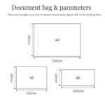 Mesh Zipper Pouch, Zipper File Bags with Grid, A4 Sizes, Zip Document Holder for School, Office Supplies, Travel (A4, Pack of 8) - Image 3