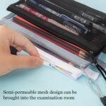 Mesh Zipper Pouch, Zipper File Bags with Grid, A4 Sizes, Zip Document Holder for School, Office Supplies, Travel (A4, Pack of 8) - Image 6