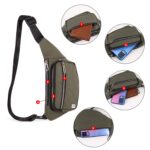 NFI essentials Waist Chest Bag for Men Women Belt Sling Pouch Crossbody Unisex Crossover Fanny Pack One Side Travel Hiking Zip Bag Multipurpose Adjustable Strap Shoulder Running Bag - Image 4