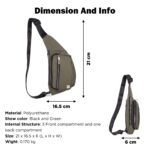 NFI essentials Waist Chest Bag for Men Women Belt Sling Pouch Crossbody Unisex Crossover Fanny Pack One Side Travel Hiking Zip Bag Multipurpose Adjustable Strap Shoulder Running Bag - Image 5