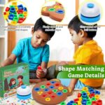 Kidology Geometric Shape and Color Matching Puzzle Board Game with Bell for Kids 3+ Years | Sensory Educational, Fun and Learning Toy for Children | Ideal for Gifting, Multicolor - Image 6