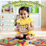 Kidology Geometric Shape and Color Matching Puzzle Board Game with Bell for Kids 3+ Years | Sensory Educational, Fun and Learning Toy for Children | Ideal for Gifting, Multicolor - Image 7