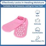 Alkviz Silicone Gel Spa Socks Anti Crack Half-Length Foot Protector Moisturizing Silicone Socks Reusable Foot Care Socks for Heel Repair & Hydration (Multicolor) - Image 5