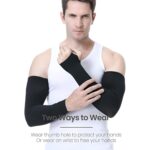 Sheux Unisex Arm sleeves with UV Protection for Men and Women Outdoor Indoor Sports UPF 50 Arm Cover with Compression & Cooling Effect Summer Hand Gloves - Image 6